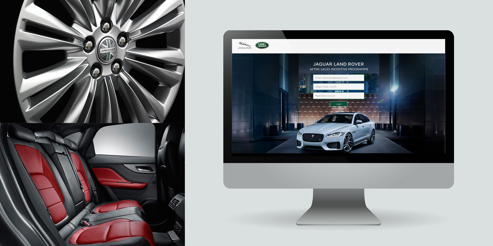 jaguar land rover mockup desktop after sales